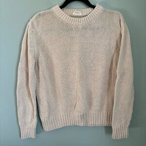 Pact Organic Cotton Knit Crewneck Neutral Sweater
